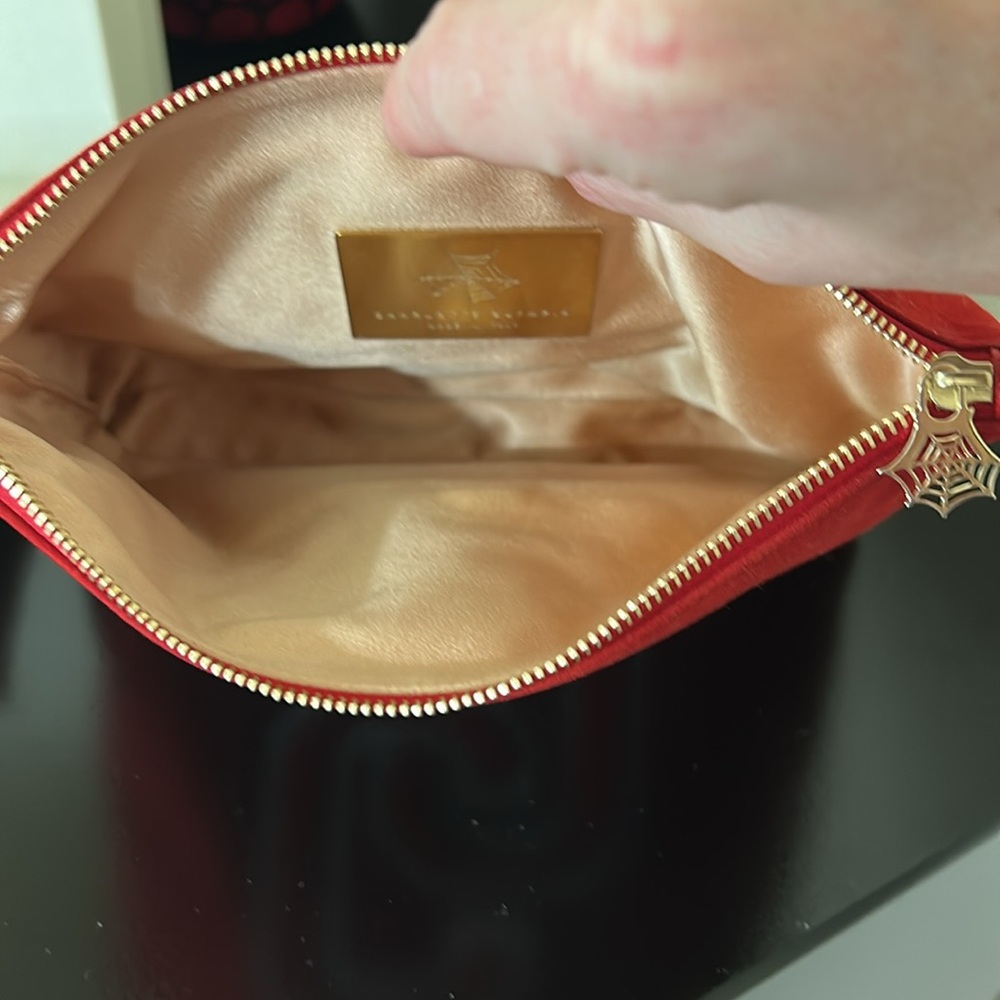 Charlotte Olympia Red Suede Clutch with Leopard Motif – NWOT, Box & Dust Bag - Picture 11 of 17